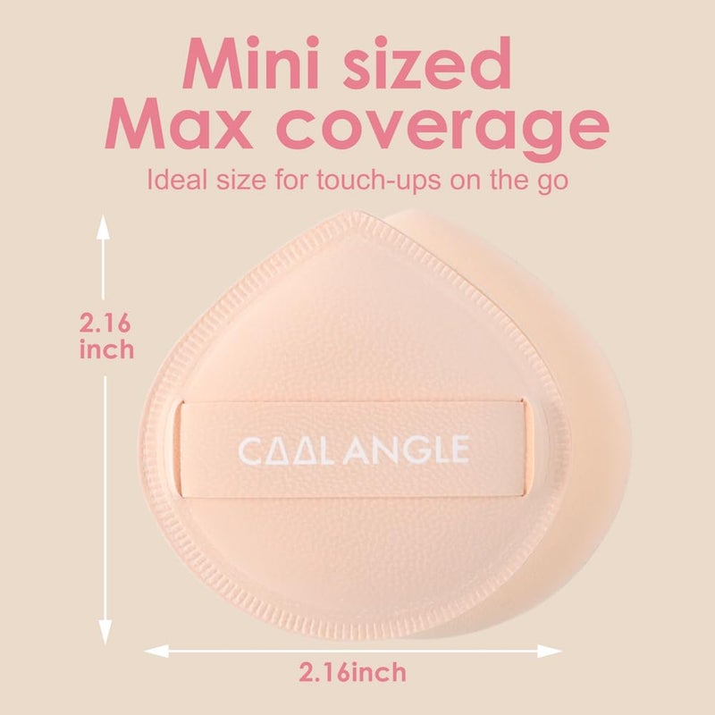 COOL-ANGLE 4Pcs Makeup Sponge Puff Latex-free Soft Beauty Sponge Perfect for Liquid Foundation Concealer Cream Powder, High-density and Flexible Blender Sponge, 4 Color Pack Blue Purple Pink Beige - Image 5